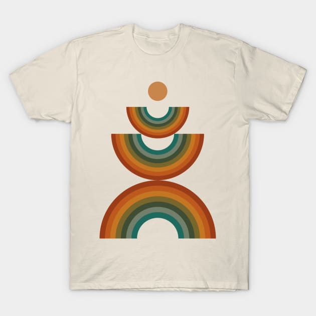 Minimalist Boho Rainbow T-Shirt by Designed-by-bix